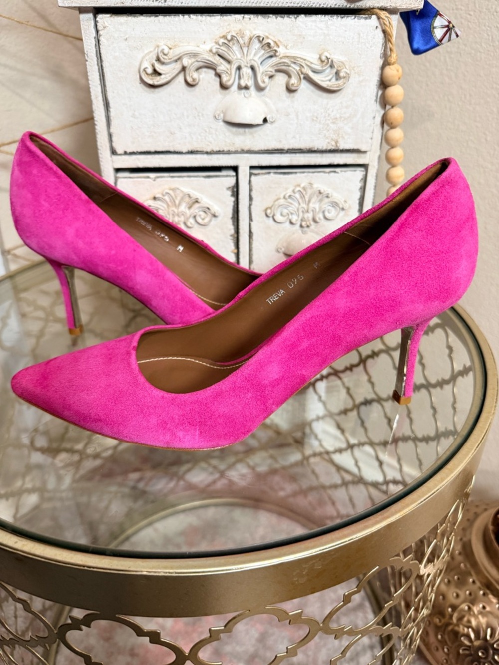 Donald J. Pliner Women’s Pink Suede Pointed-Toe Stiletto Pumps